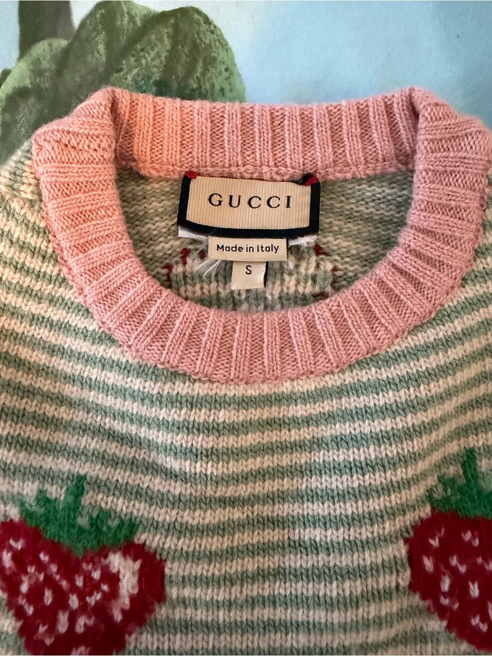 Gucci Strawberry Knit Sweater